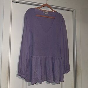Addition Elle Lilac V-Neck Blouse